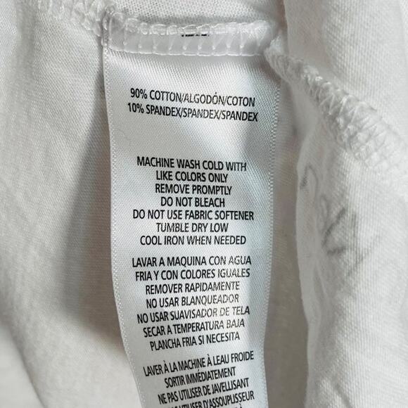 Calvin Klein Performance womans Sliced Logo Cropped T-Shirt White  XL - Picture 11 of 11